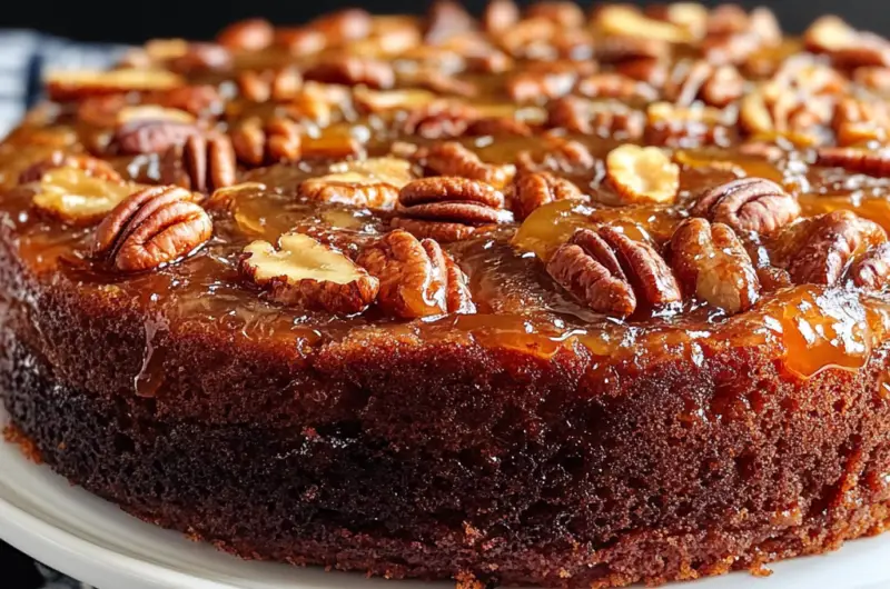 🥮✨ Irresistible Pecan Upside Down Cake 🍰🌰