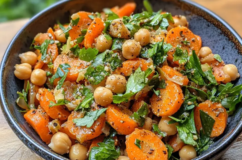 Moroccan Spiced Carrot and Chickpea Salad 🥗🥕