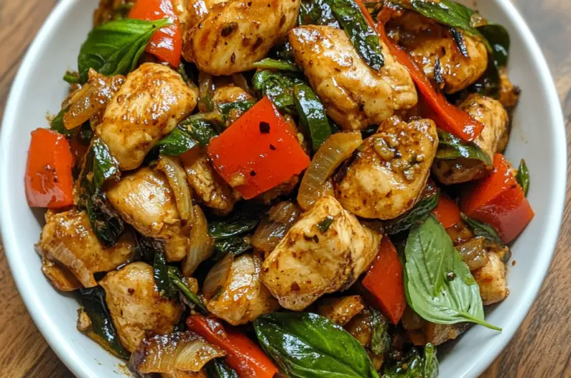 Spicy Thai Basil Chicken Stir-Fry