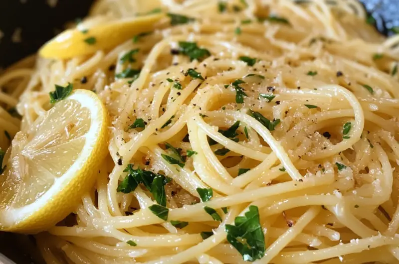 15-Minute Lemon Garlic Pasta 🍋🍝