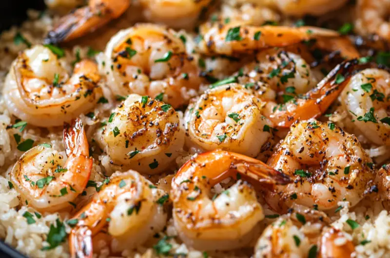 20-Minute Garlic Butter Shrimp with Rice 🍤🍚