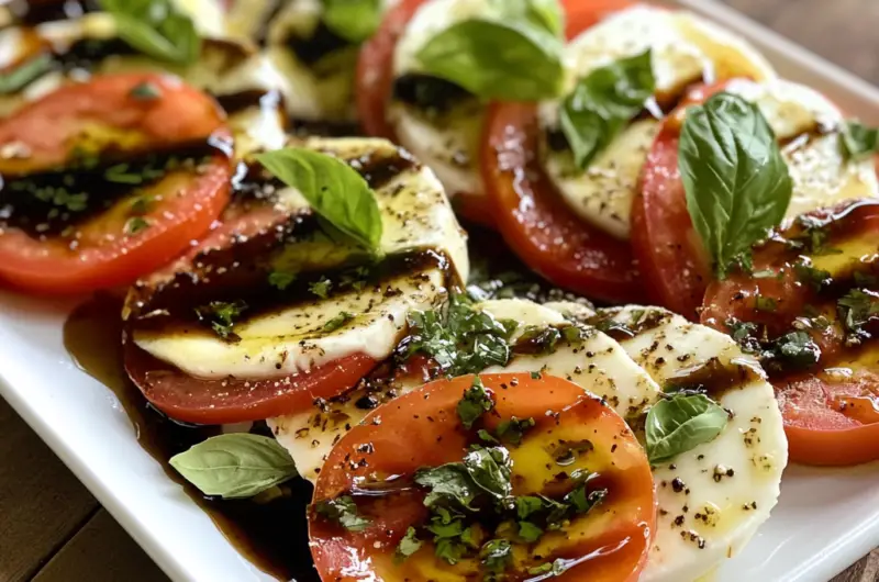 Fresh Caprese Salad with Balsamic Glaze 🍅🧀