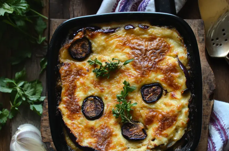 Greek Moussaka with Eggplant and Bechamel 🇬🇷🍆