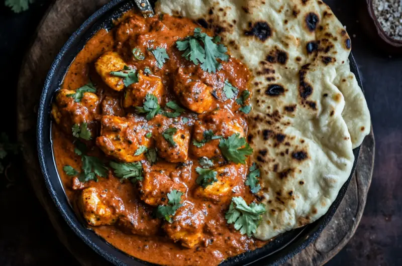 Indian Chicken Tikka Masala with Naan 🍗🌶️