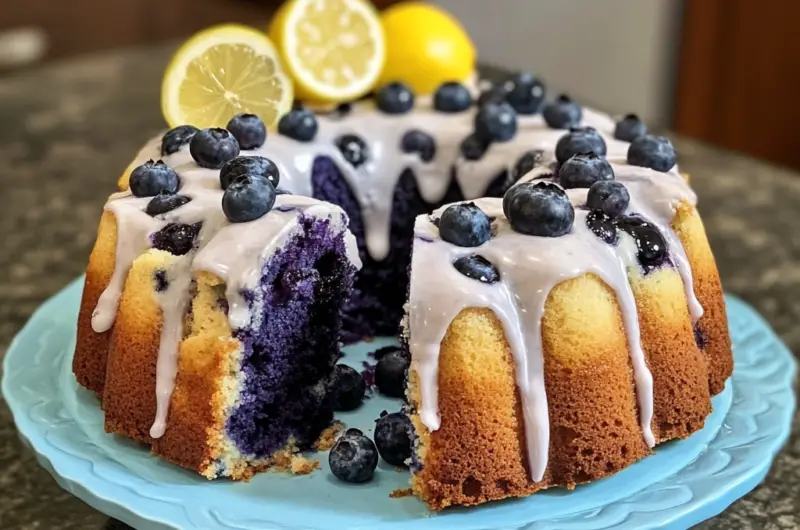 Lemon Blueberry Pound Cake 🍋🫐