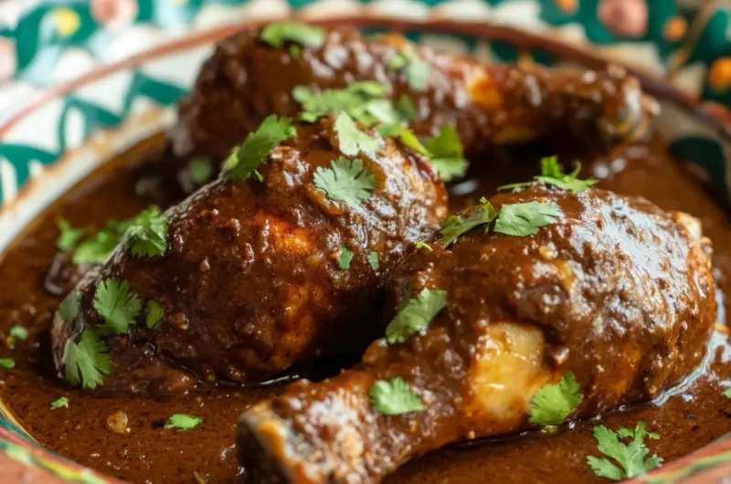 Mexican Mole Chicken with Chocolate and Spices 🍫🌶️