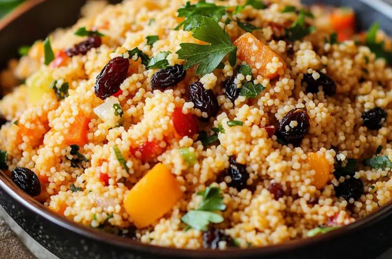 Spiced Couscous with Vegetables and Raisins 🍽️🌿